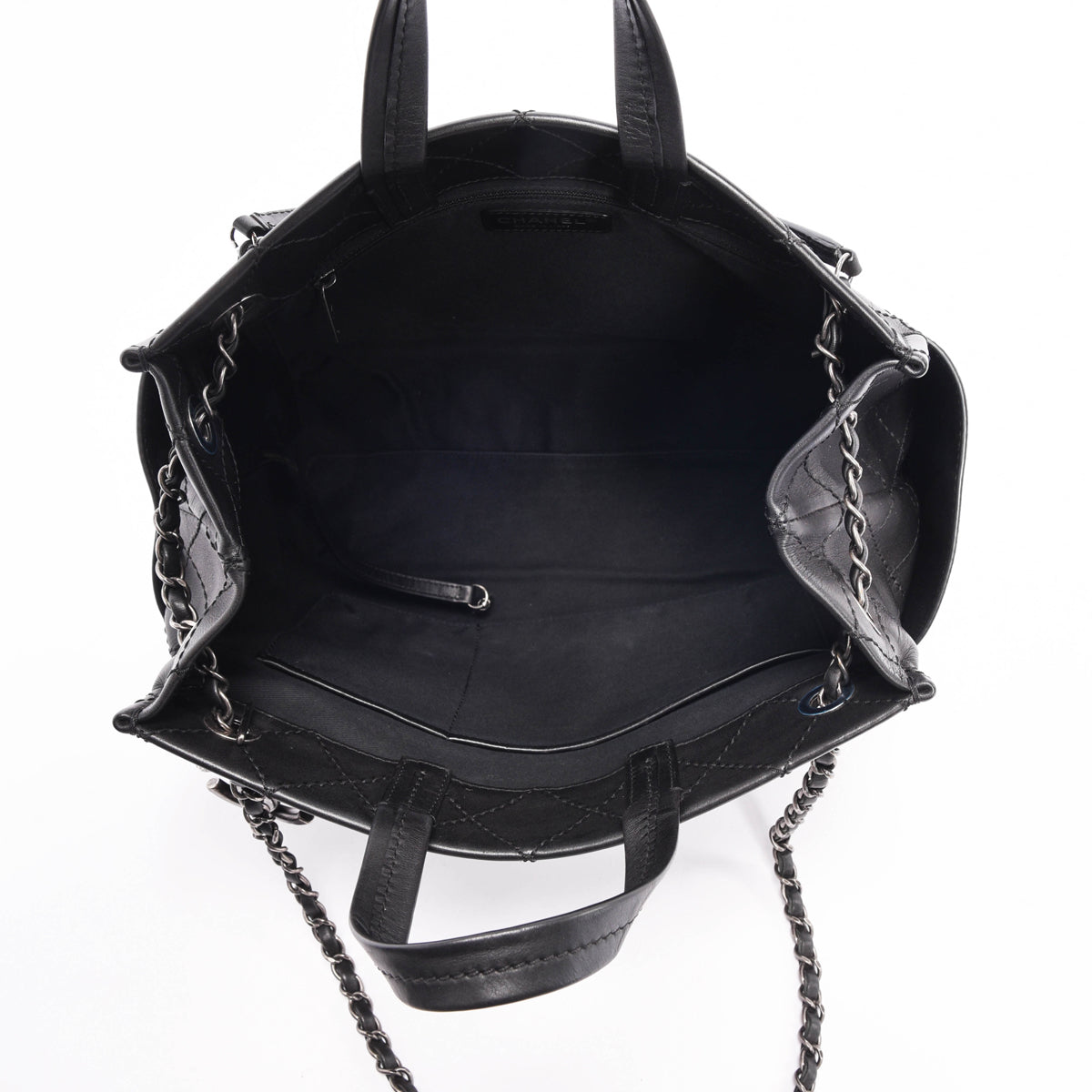 Chanel Black Quilted Calfskin CC Pocket Tote