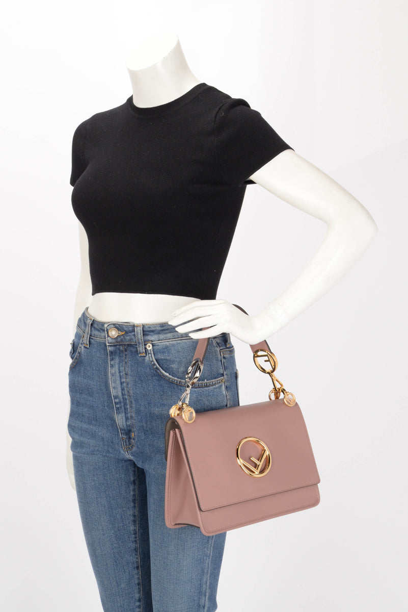 Fendi Rose Vitello Century Opaco Kan I F Shoulder Bag