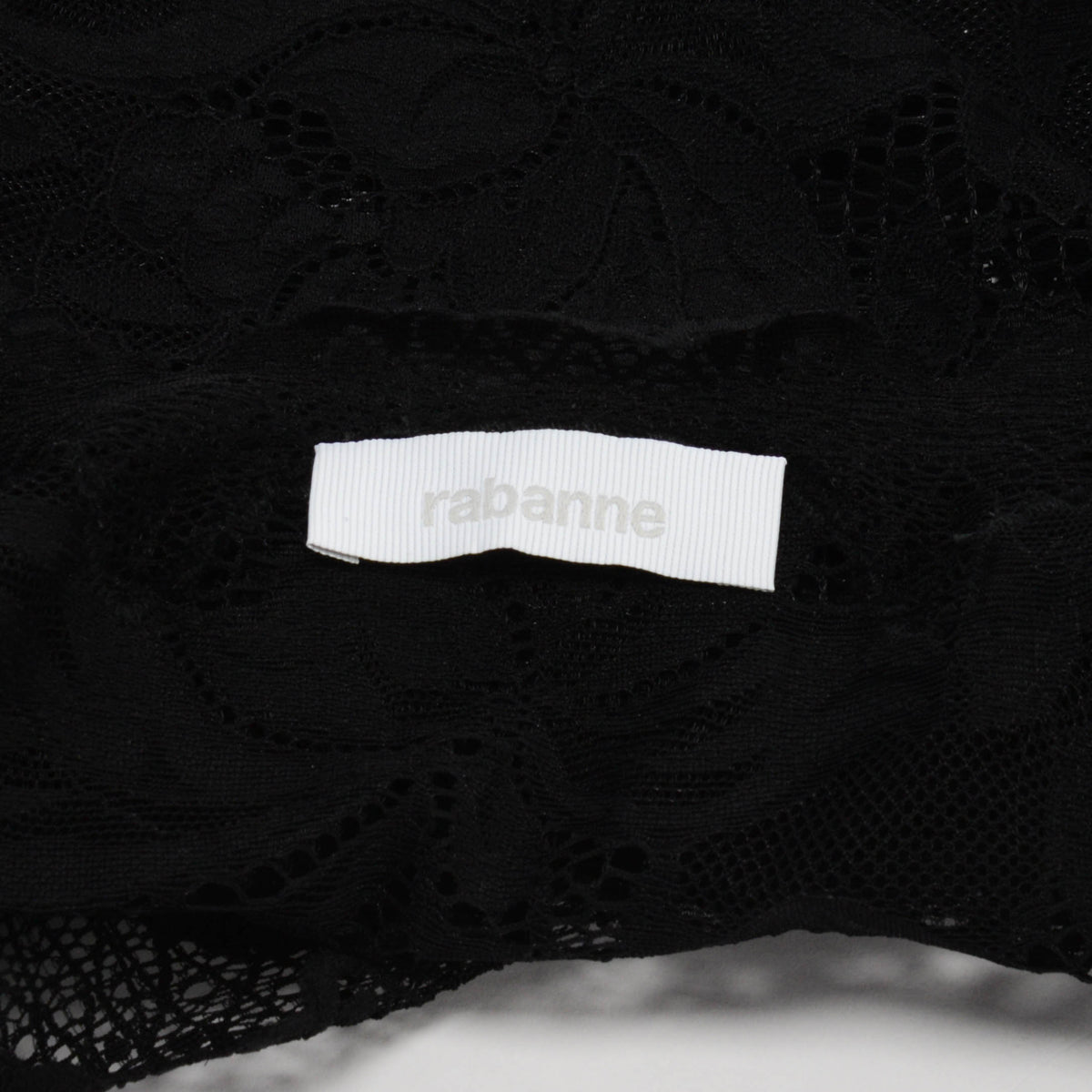 Rabanne Black Lace Crop Top FR 36