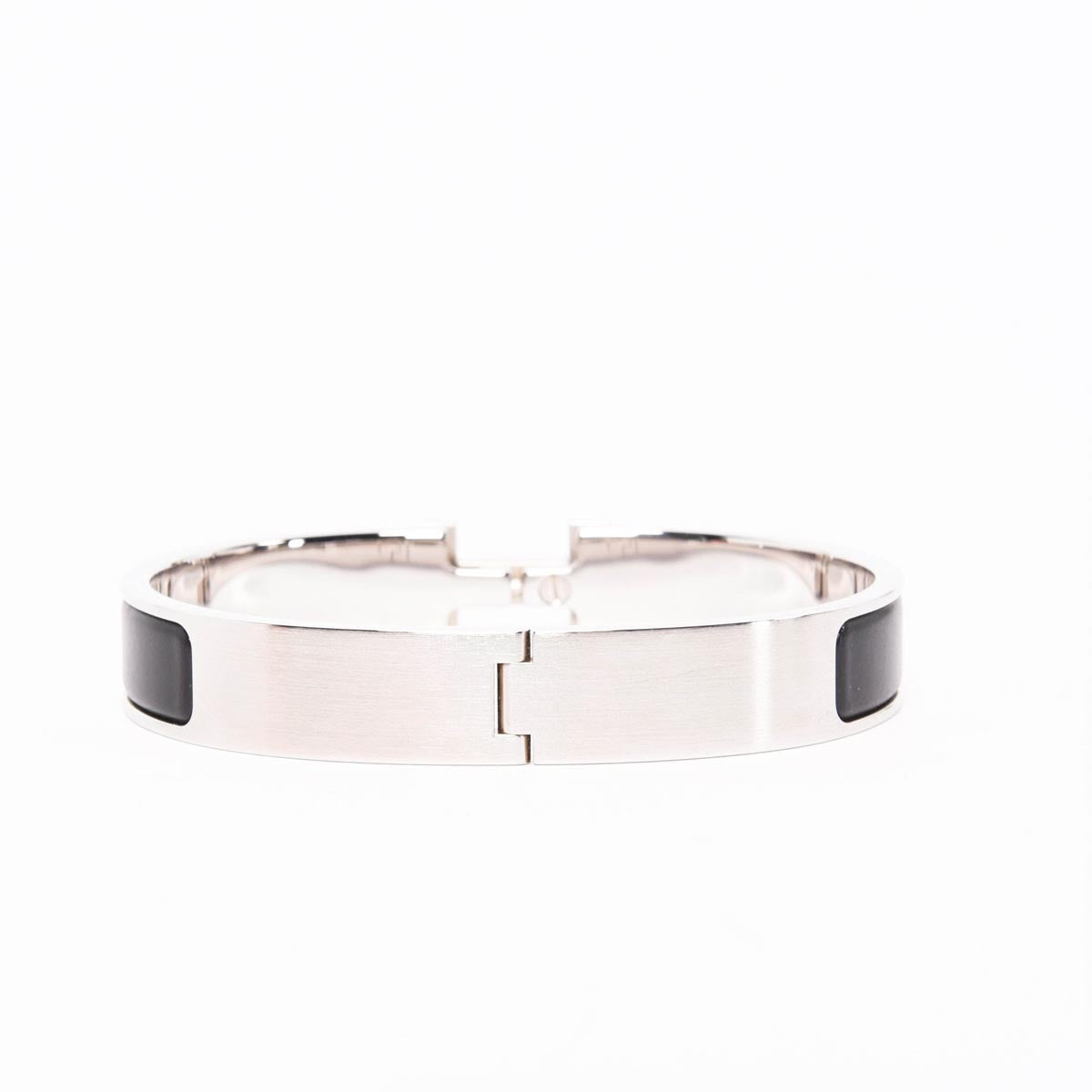 Hermes Black Matte Enamel Clic HH Bracelet