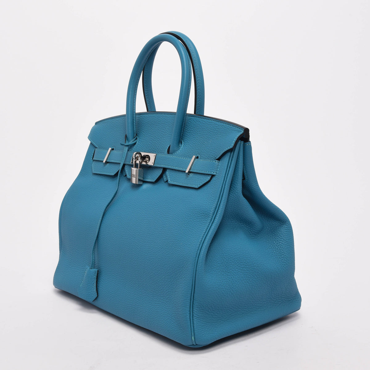 Hermes Blue Paon Togo Birkin 35 PHW