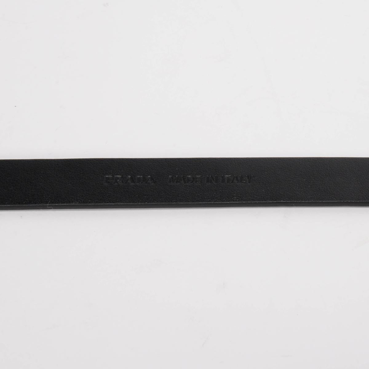 Prada Black Leather Harness Buckle Belt