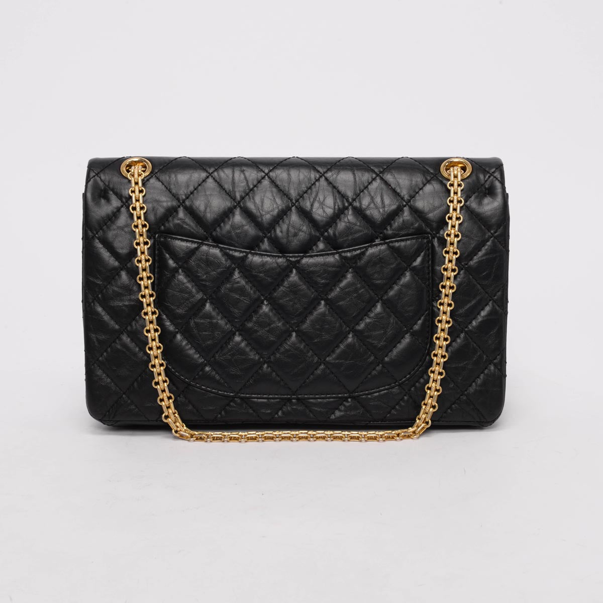 Chanel Black Aged Calfskin 2.55 Reissue 226 Flap Bag