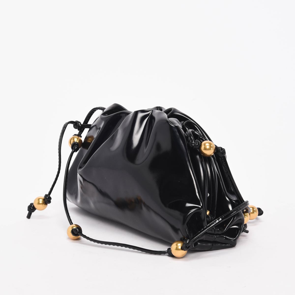 Bottega Veneta Black Brushed Calfskin Mini Pouch