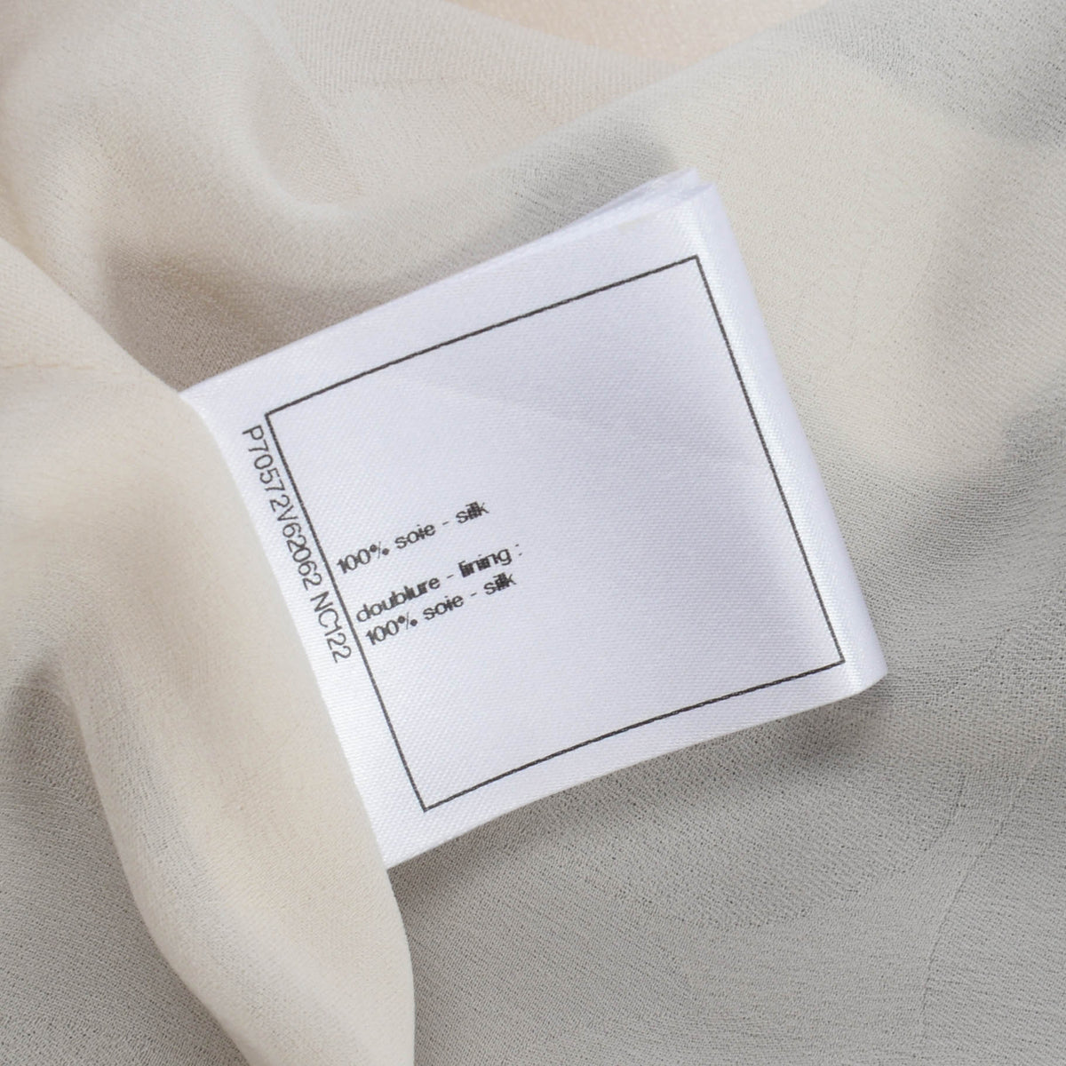 Chanel Ivory Silk CC Print Tunic Dress FR 34