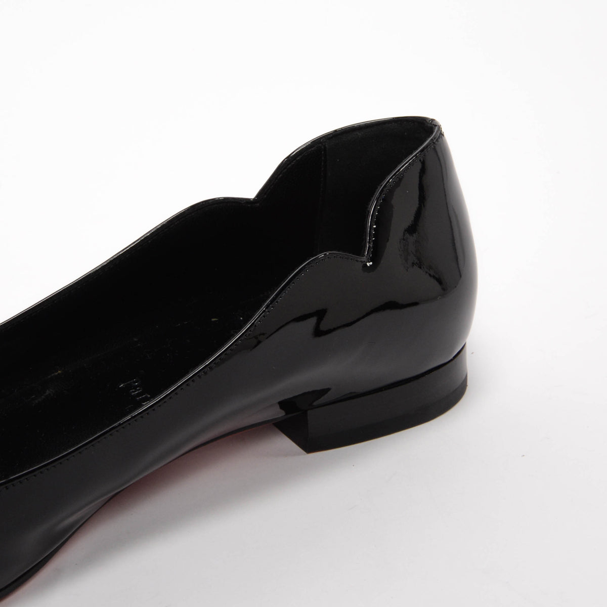 Christian Louboutin Black Patent Hot Chickita Flats 41