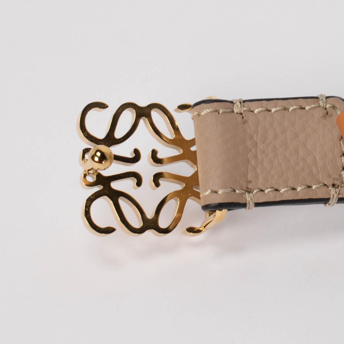 Loewe Sand Grained Calfskin Anagram Belt