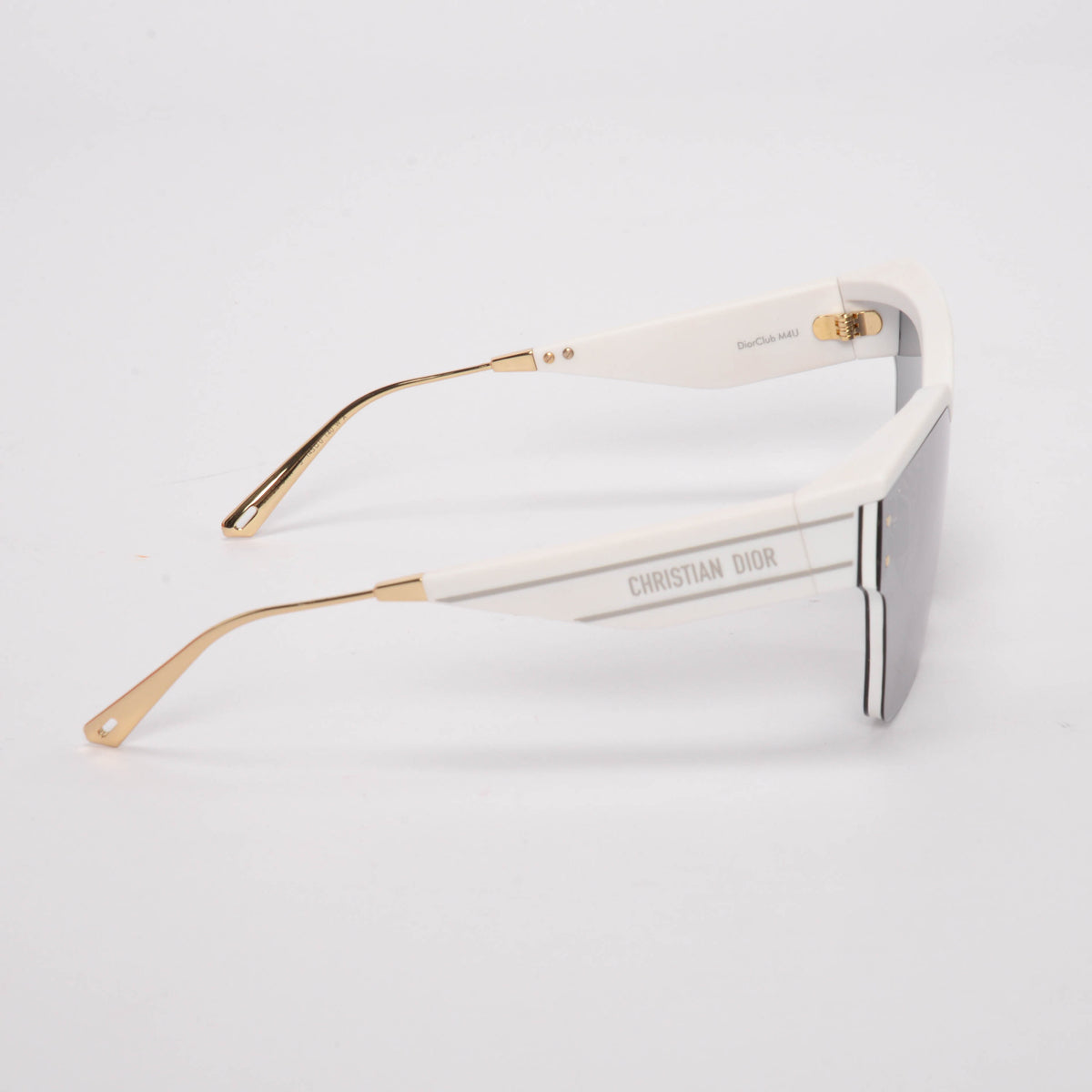 Dior White DiorClub Square Shield Sunglasses