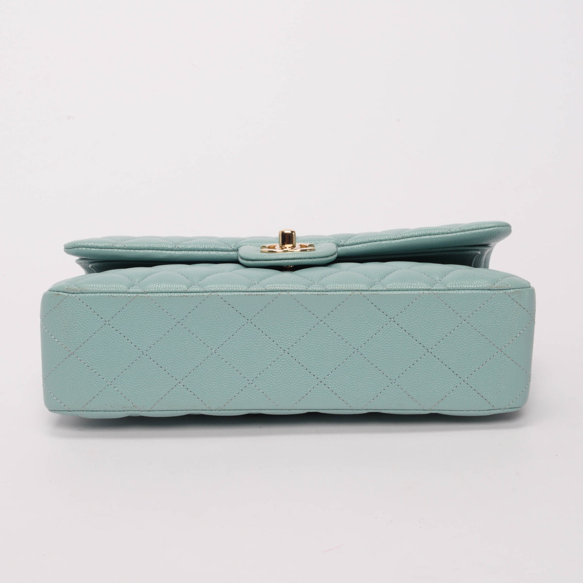 Chanel Tiffany Blue Quilted Caviar Medium Classic Flap Bag