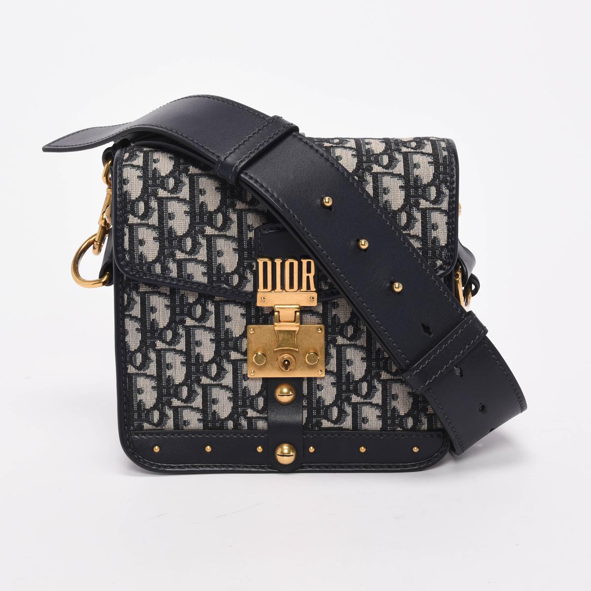 Dior Blue Oblique Jacquard DiorAddict Messenger Bag