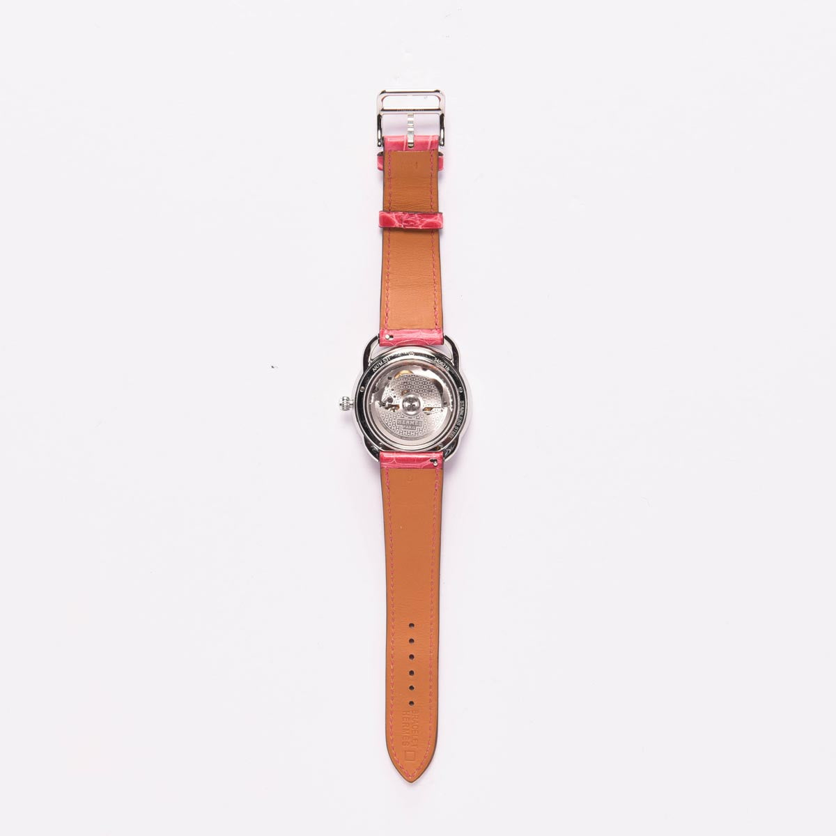 Hermes Stainless Steel & Diamond Arceau Petite Lune Watch