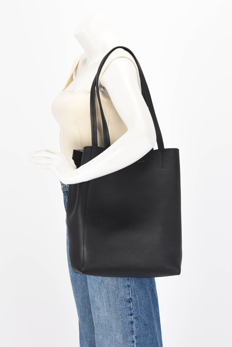 Celine Black Smooth Calf Vertical Cabas Tote