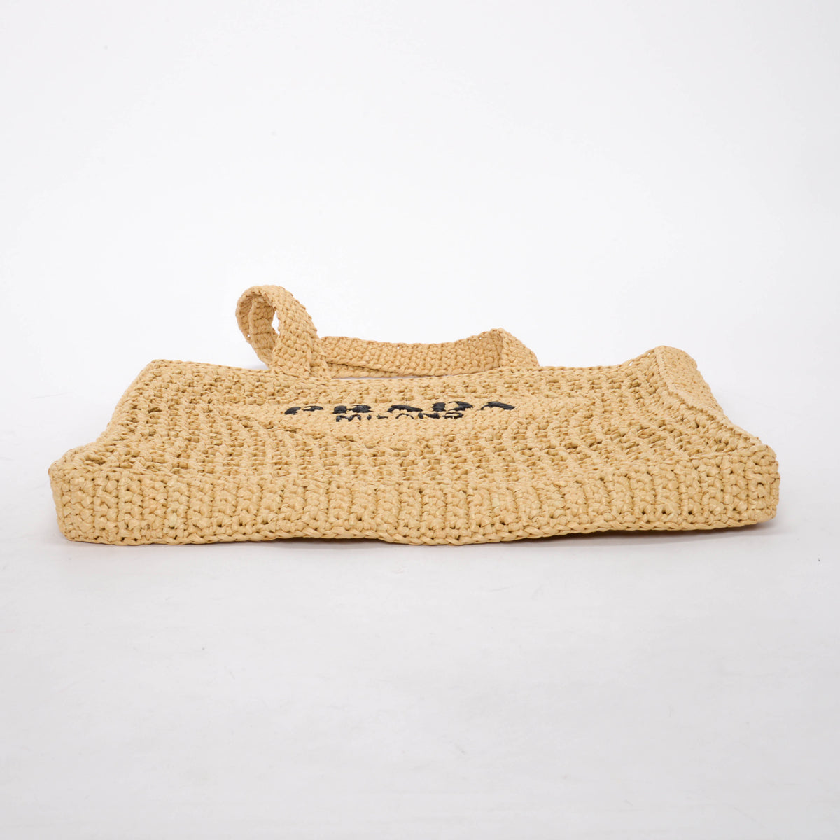 Prada Natural Raffia Crochet Tote