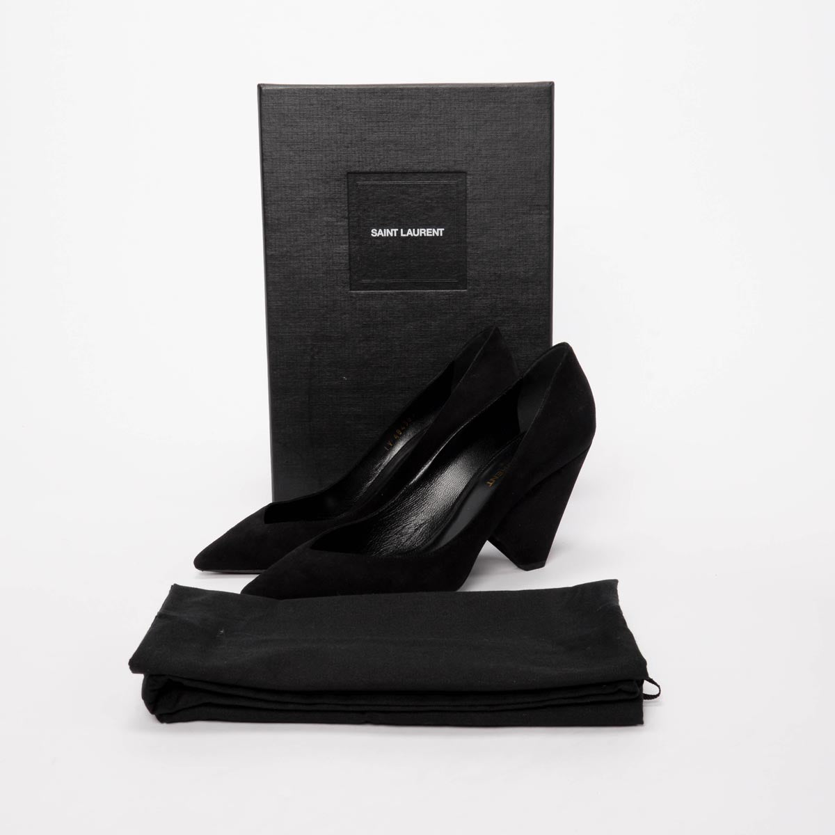 Saint Laurent Black Suede Niki 85 Pumps 39