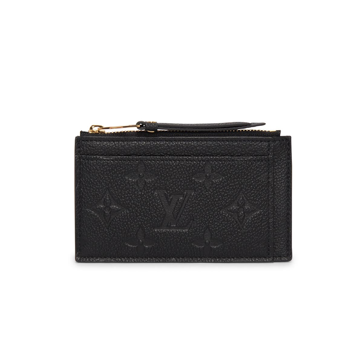 Louis Vuitton Black Monogram Empreinte Zip Card Holder