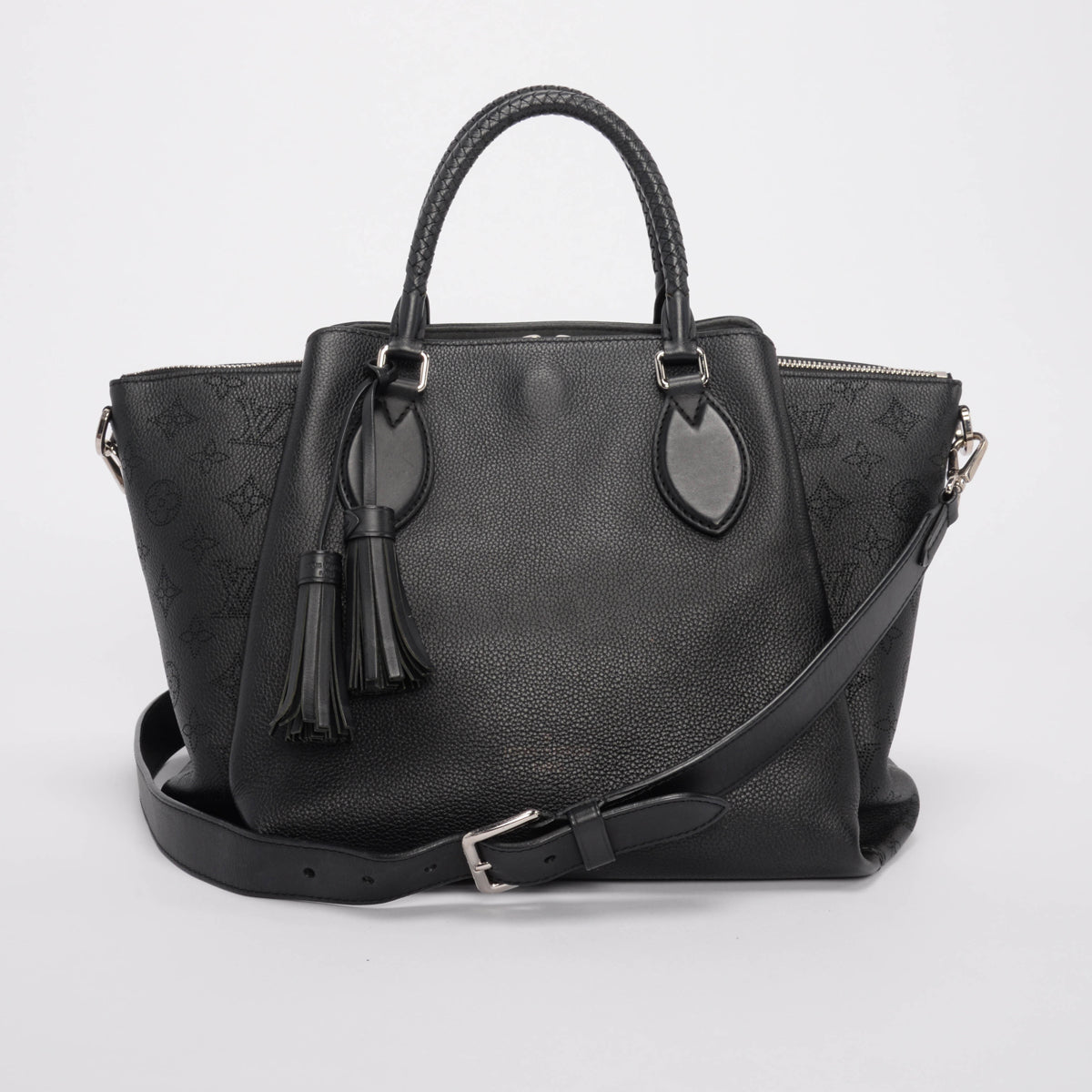 Louis Vuitton Black Mahina Calfskin Haumea Bag