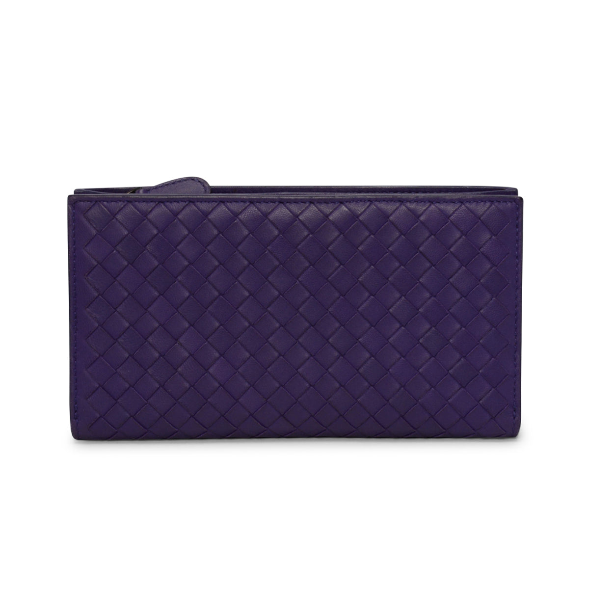 Bottega Veneta Purple Nappa Intrecciato Bi-Fold Wallet