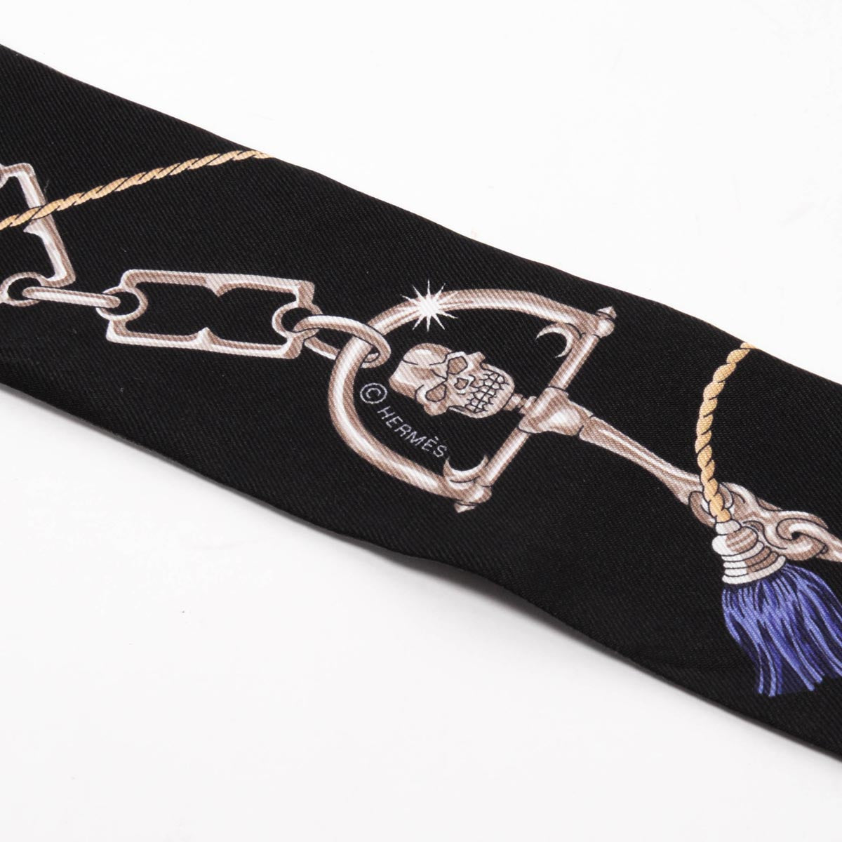 Hermes Kaki Fonce Silk C'est la Fete Twilly Set