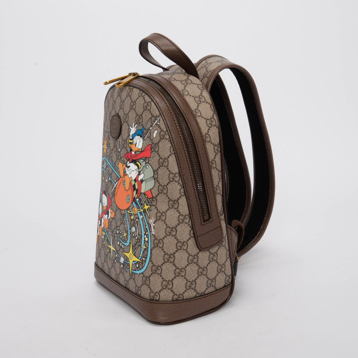 Gucci x Disney Beige GG Supreme Small Donald Duck Backpack