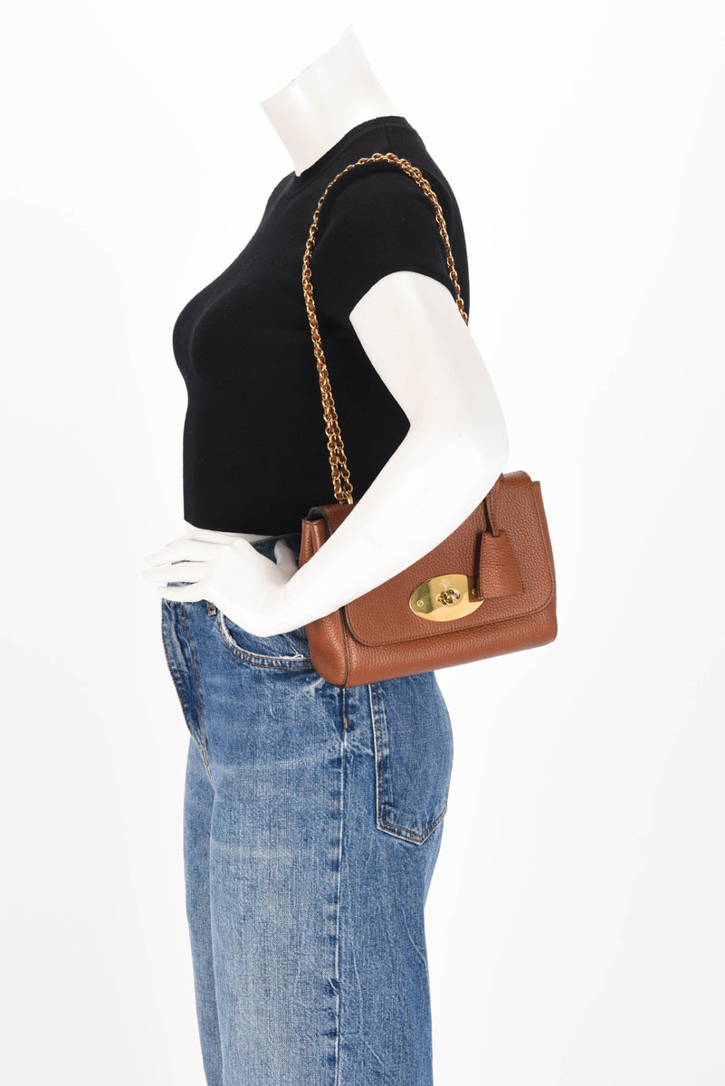 Mulberry Oak Grained Leather Small Lily Bag