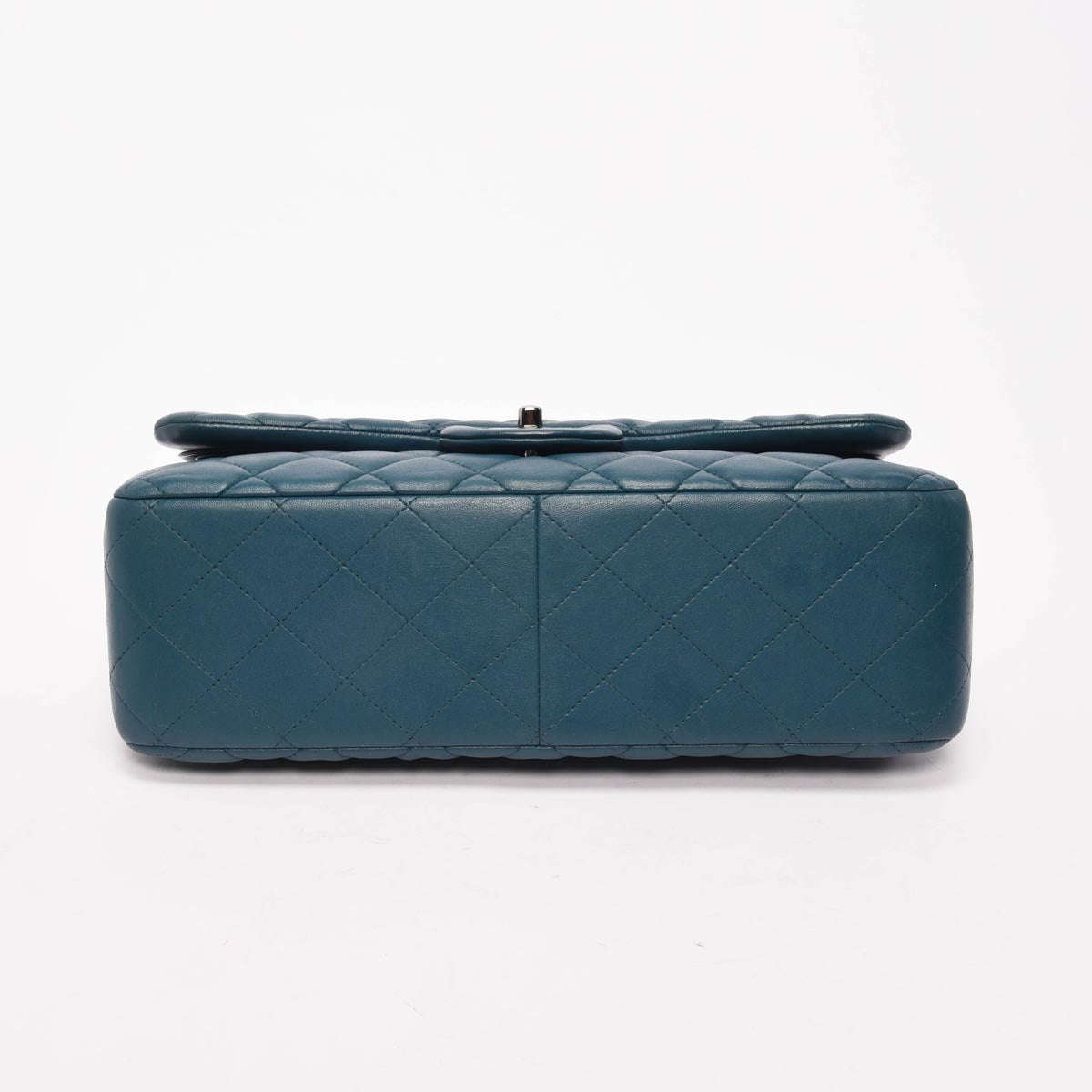 Chanel Teal Quilted Lambskin Large Classic Double Flap Bag