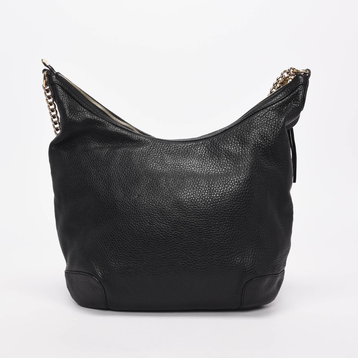 Gucci Black Grained Calfskin Soho Chain Shoulder Bag