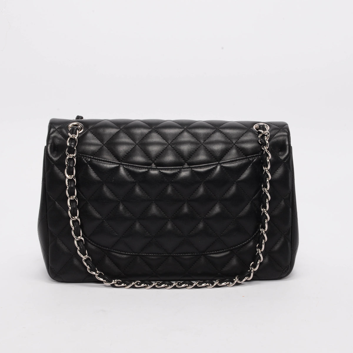 Chanel Black Quilted Lambskin Large Double Flap Bag