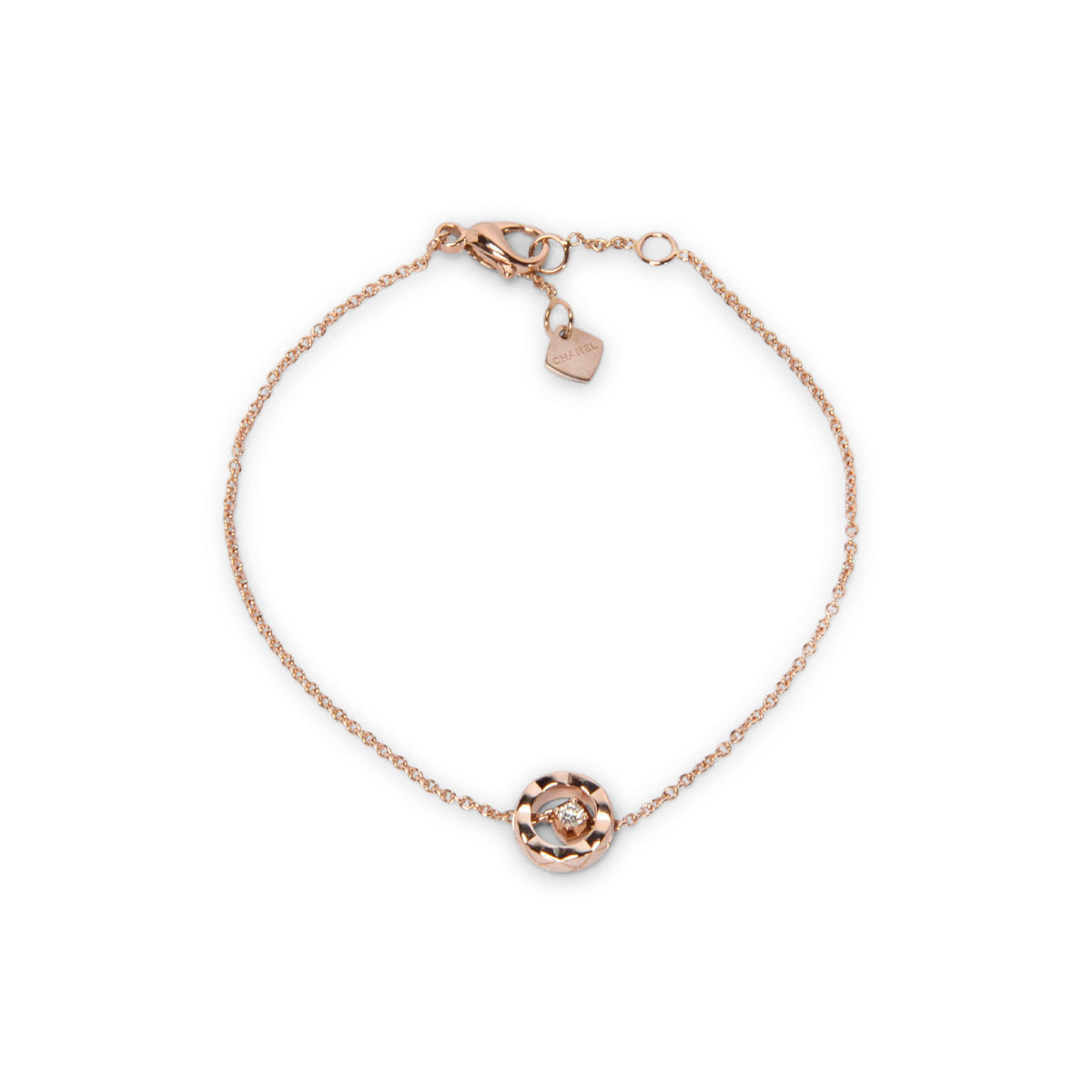 Chanel Beige Gold & Diamond Coco Bracelet