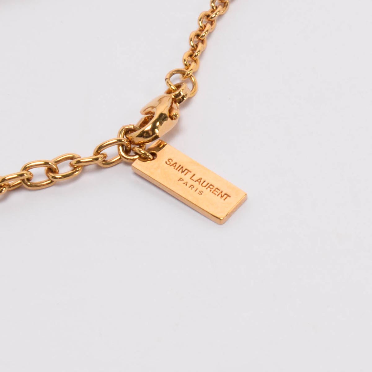 Saint Laurent Gold Tone Sphere Pendant