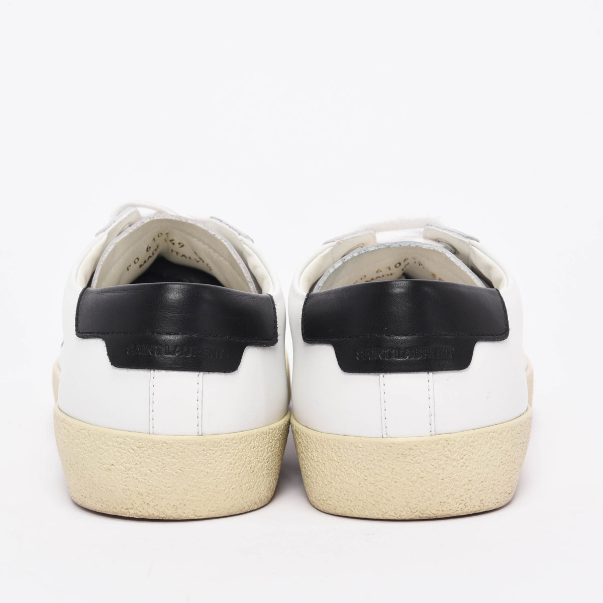 Saint Laurent White Leather Andy Sneakers 38.5