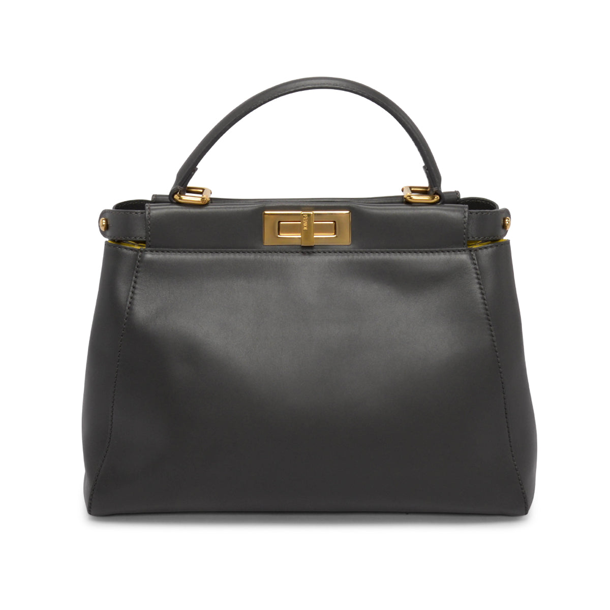 Fendi Dark Grey Nappa Medium Peekaboo Bag