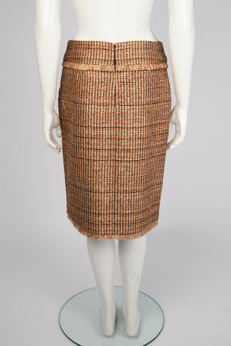 Chanel Metallic Tweed Paris to Egypt Skirt Suit