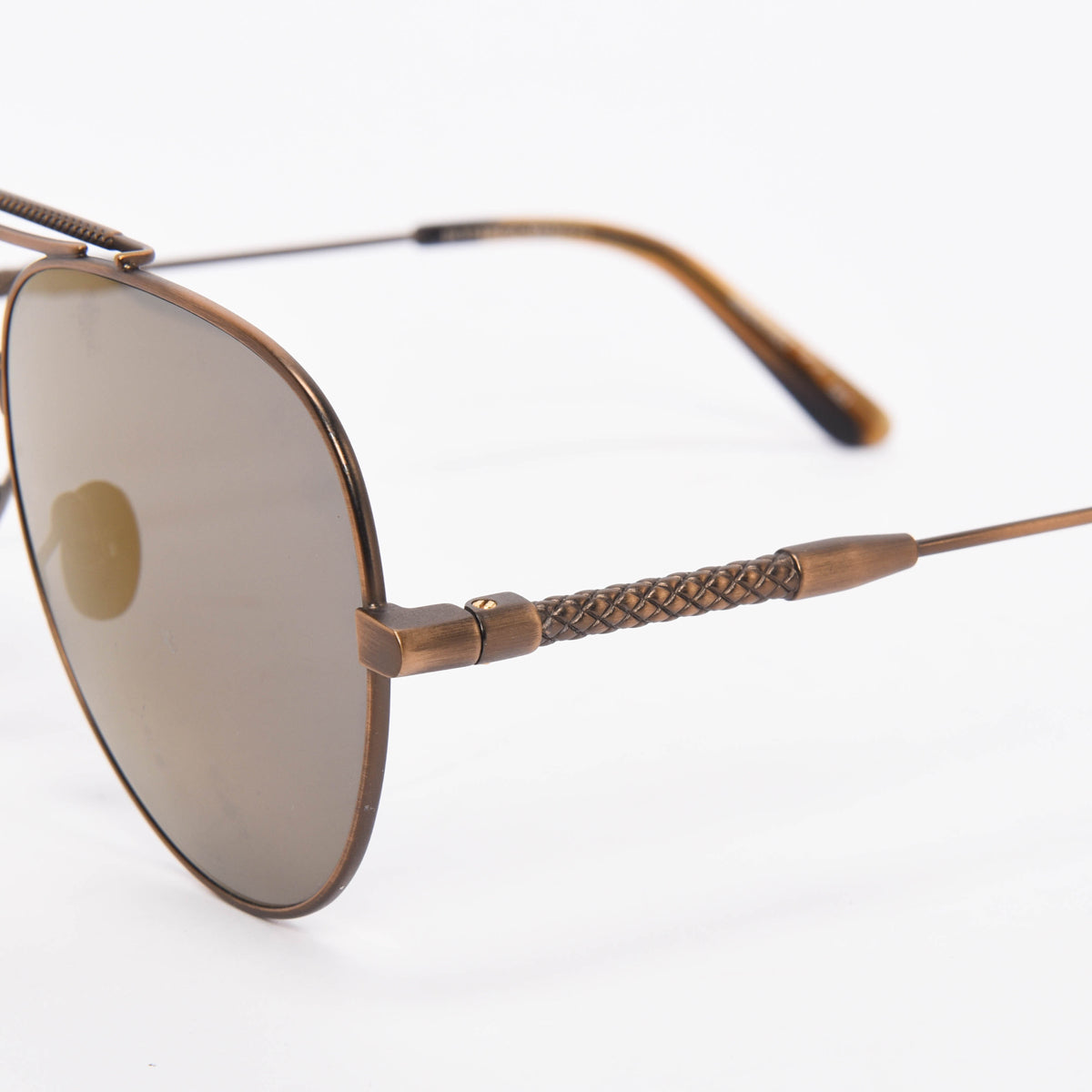 Bottega Veneta Bronze Aviator Sunglasses