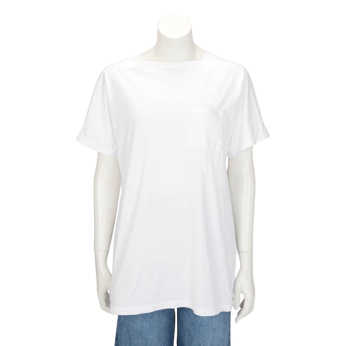 Hermes White Cotton Mosaique H Embroidered Tunic FR 40