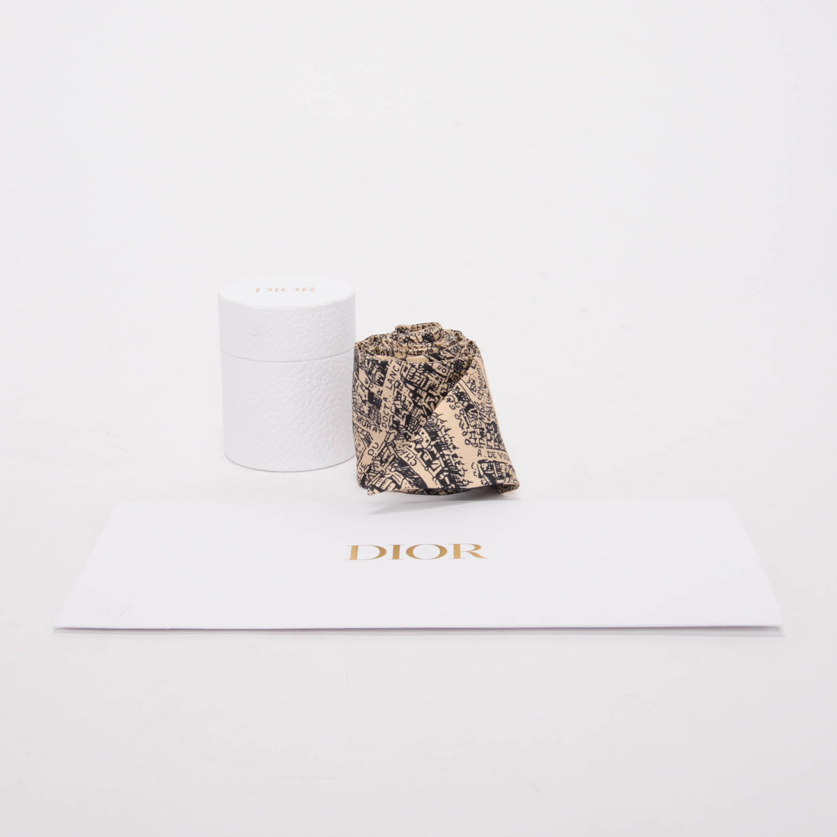 Dior Beige Silk Plan De Paris Mitzah