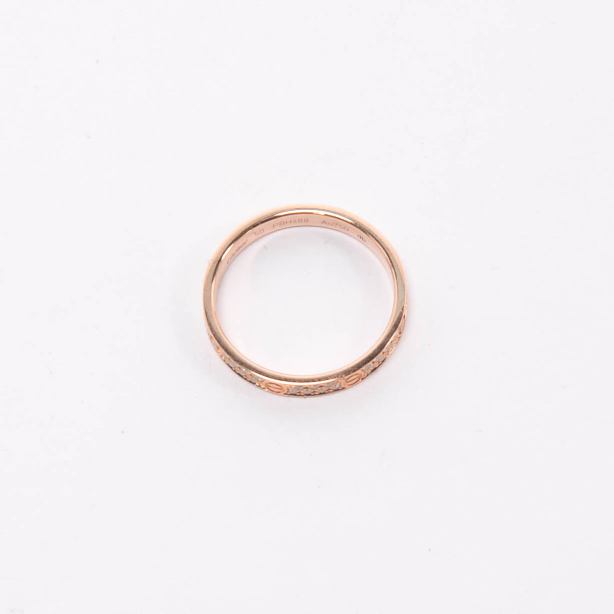 Cartier Rose Gold & Pave Diamond Mini Model Love Ring