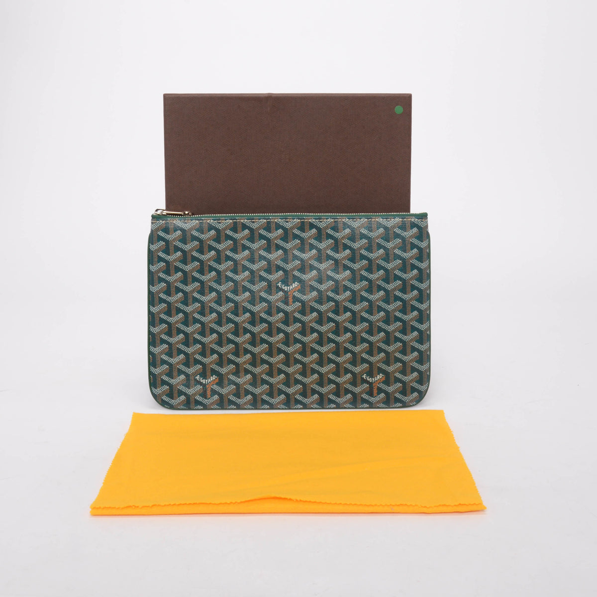 Goyard Green Goyardine Senat MM Pouch