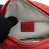 Gucci Red Grained Leather Soho Chain Cross Body Bag - Blue Spinach