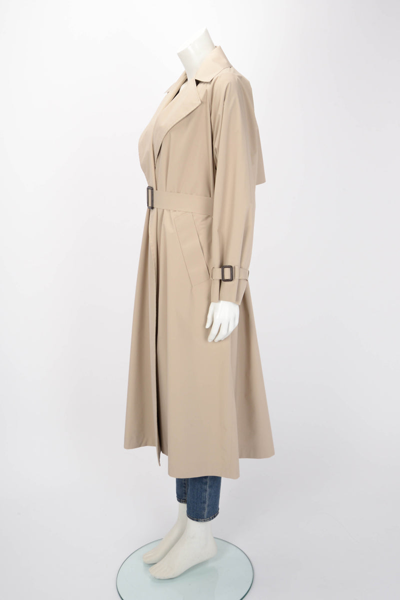 Max Mara Weekend Sand Water-Repellent Cotton Fatto Trench Coat IT 40