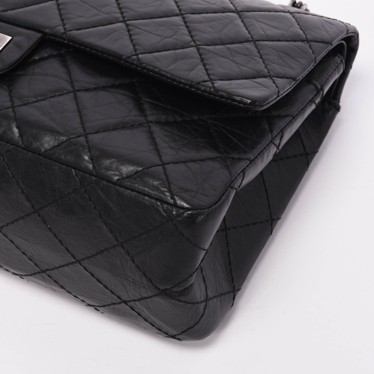 Chanel Black Aged Calfskin 2.55 Reissue 226 Flap Bag