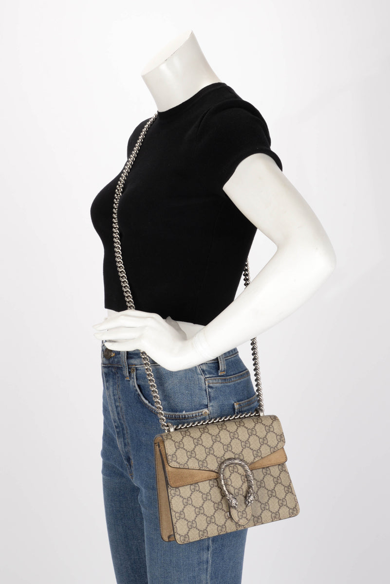 Gucci Beige GG Supreme Mini Dionysus Bag