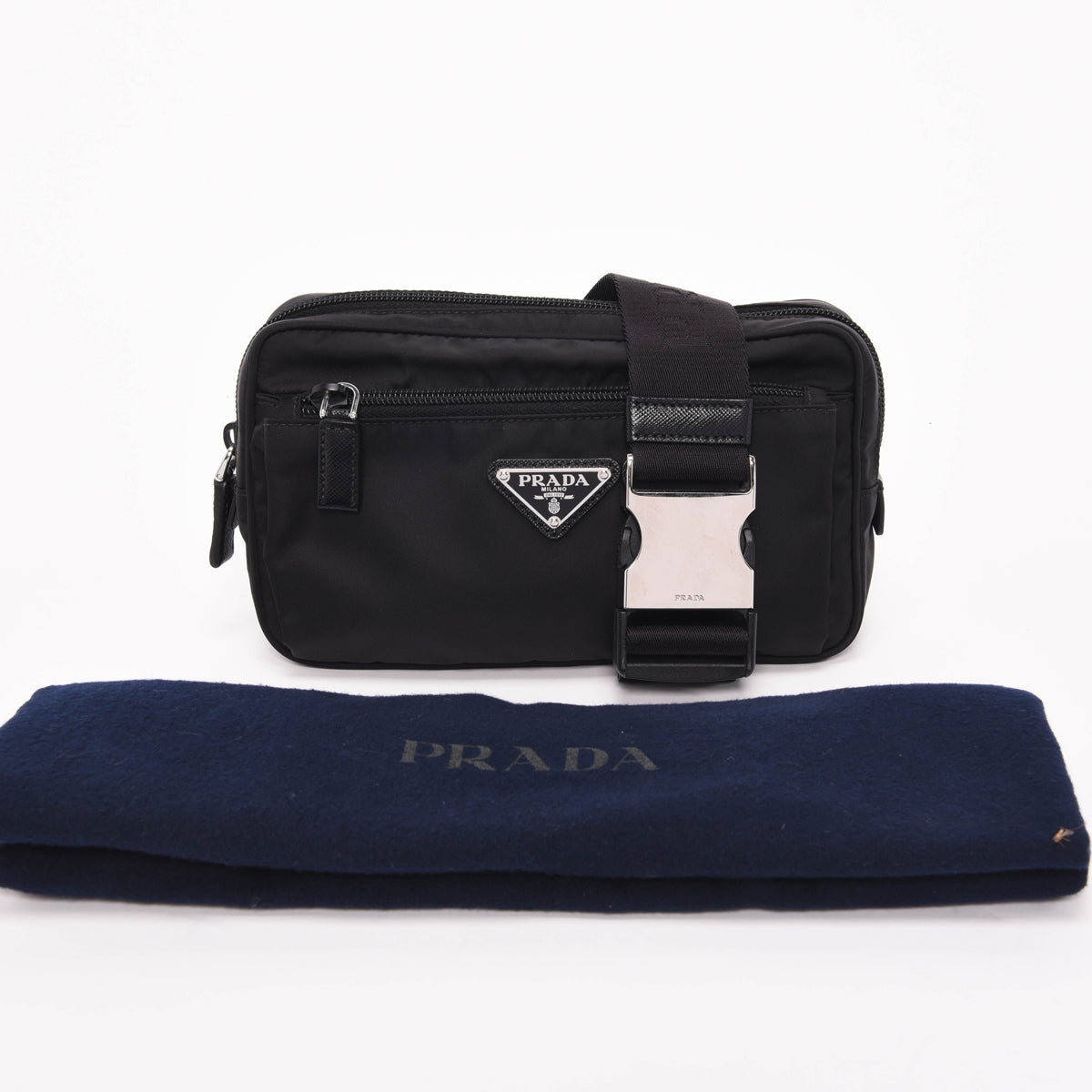Prada Black Re-Nylon Belt Bag