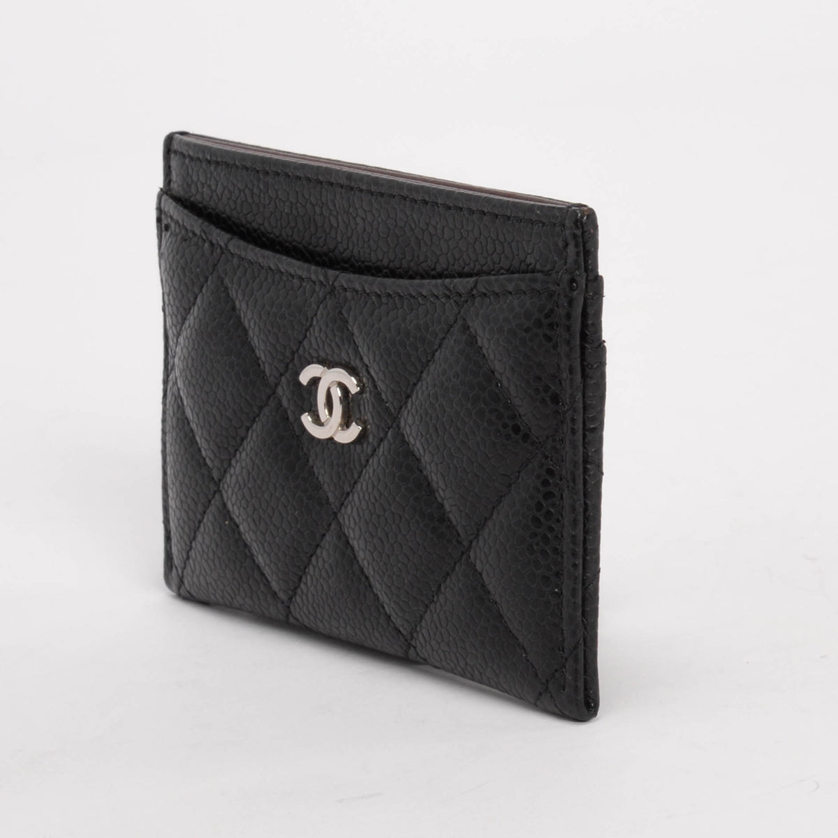 Chanel Black Caviar Classic CC Card Holder