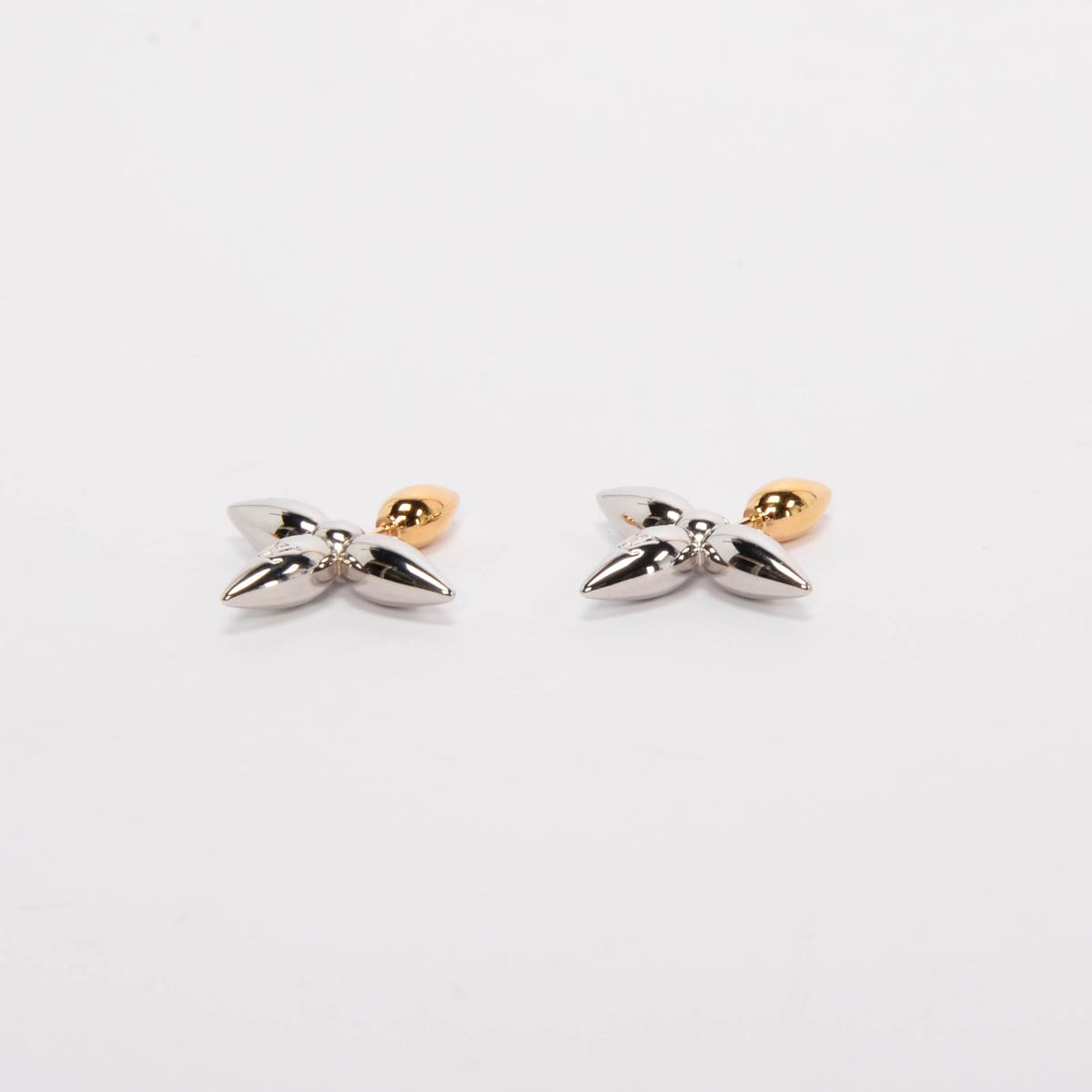 Louis Vuitton Silver & Gold Metal Louisette Earrings