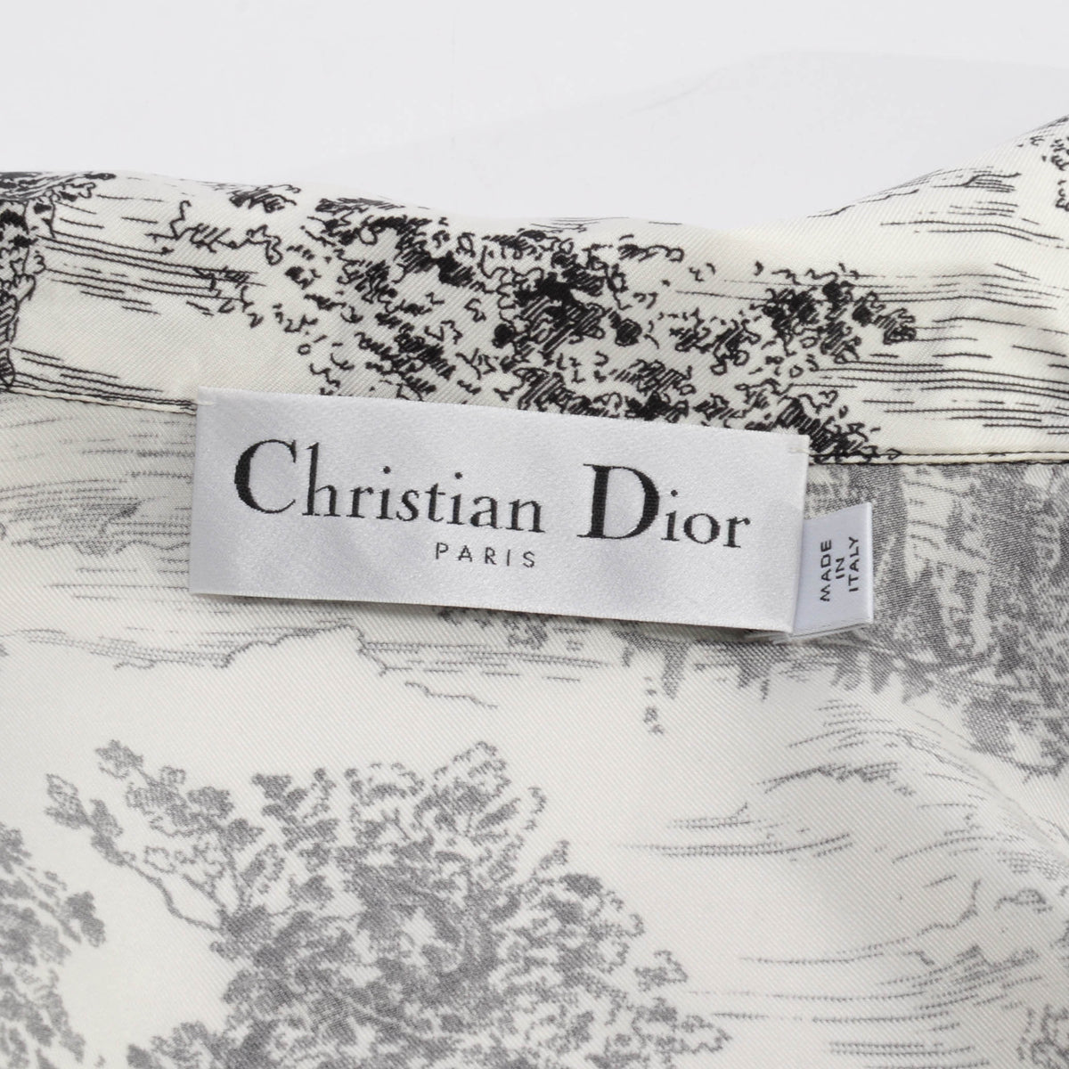 Dior White & Black Silk Toile de Jouy Chez Moi Set FR 36