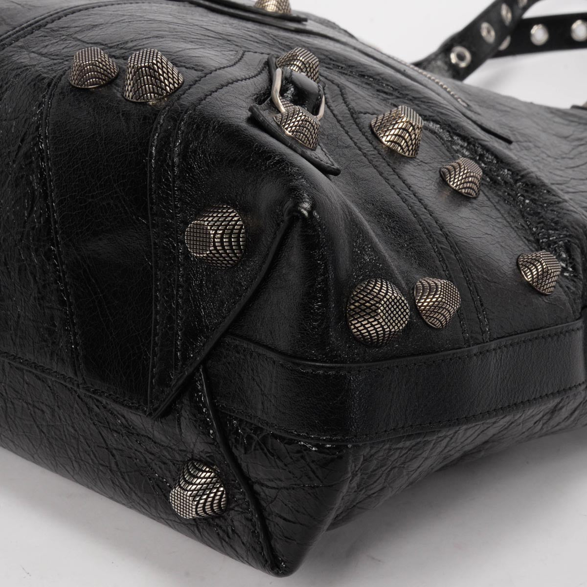 Balenciaga Black Arena Lambskin Le Cagole Carry All Tote