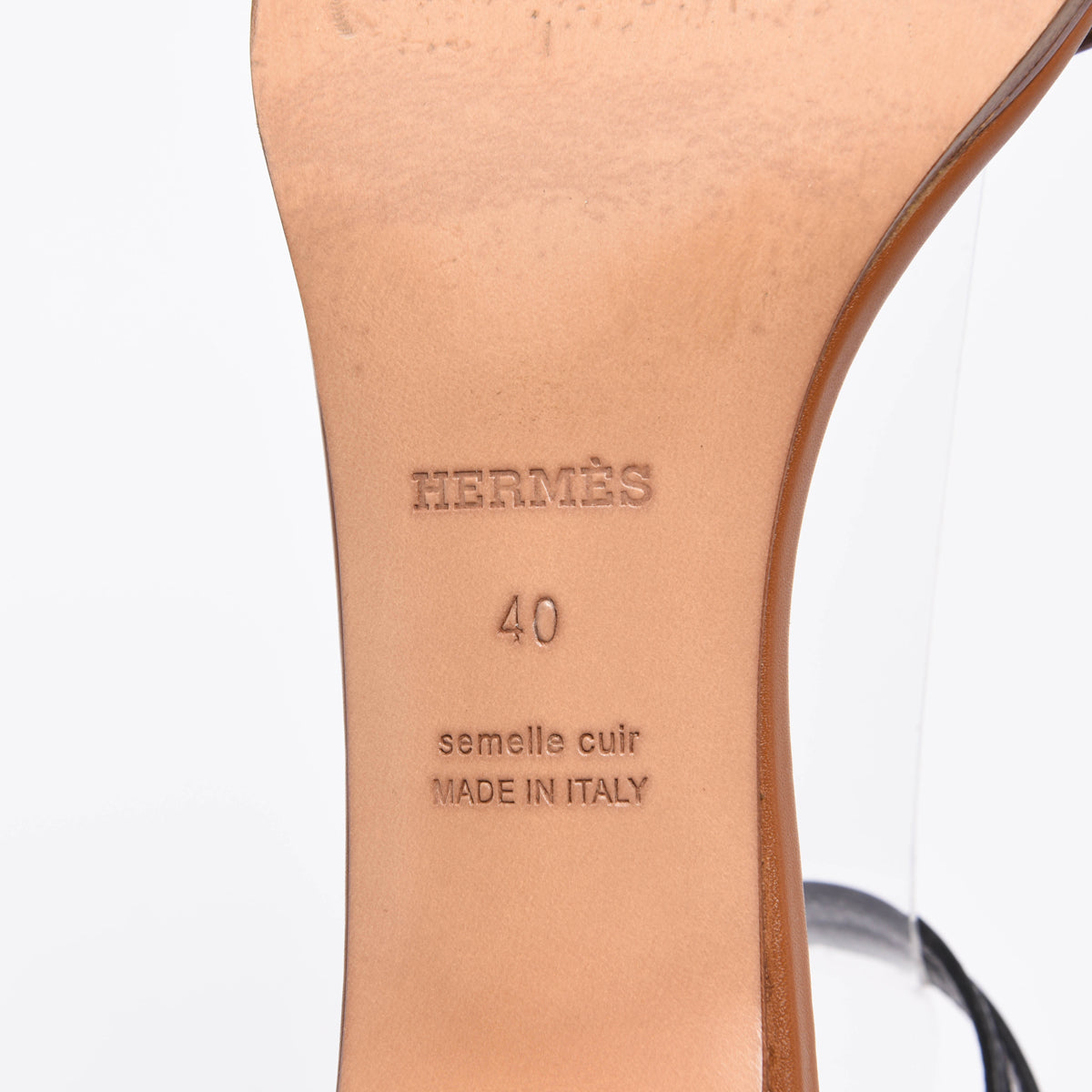 Hermes Tri-Colour Box Calfskin Manege Sandals 40