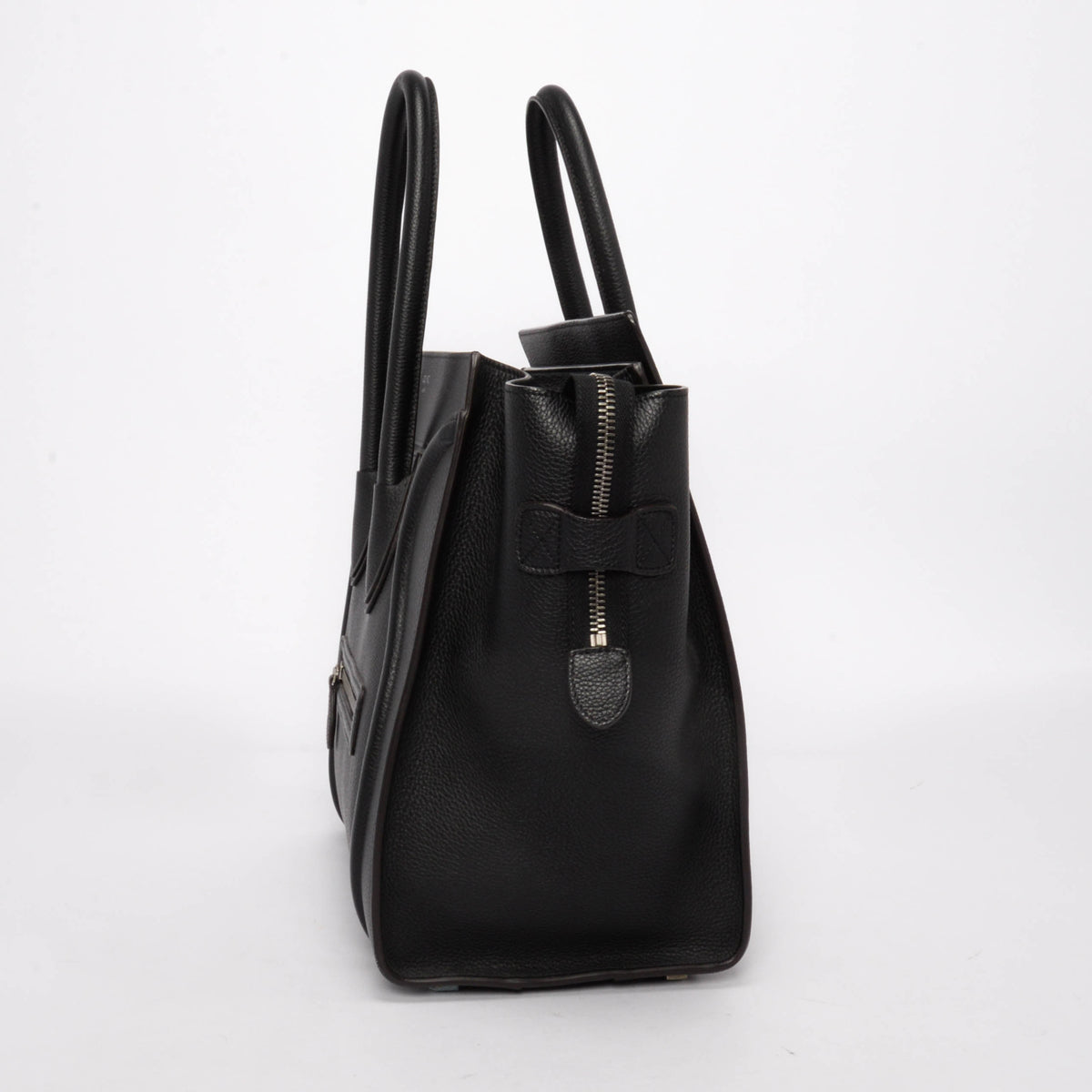 Celine Black Grained Calfskin Mini Luggage Tote