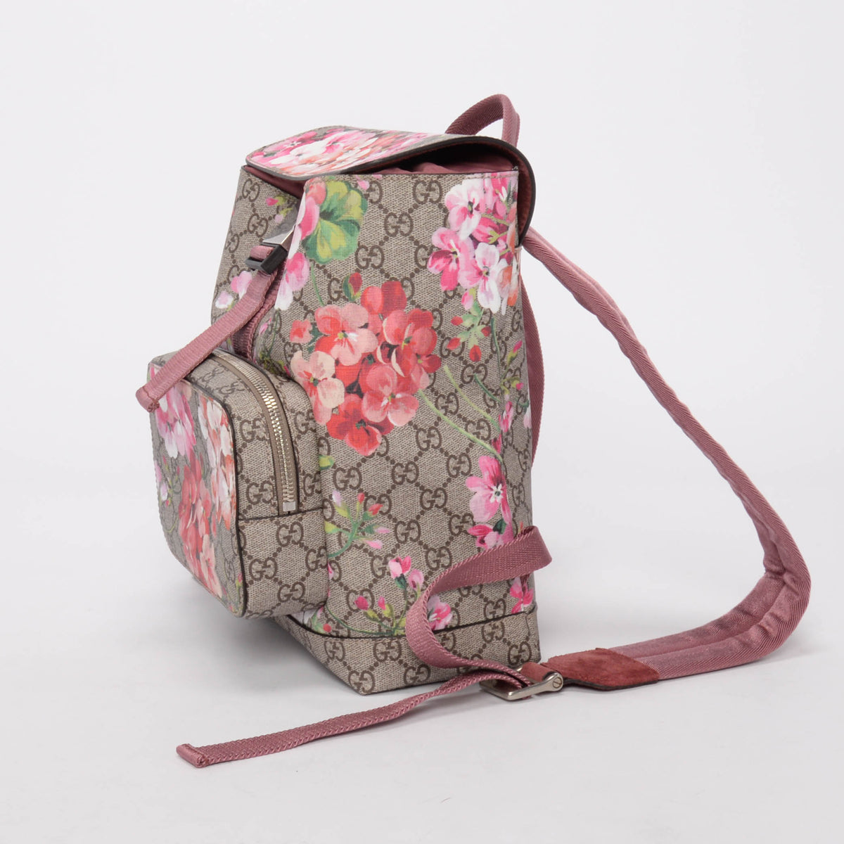 Gucci GG Blooms Canvas Small Buckle Backpack