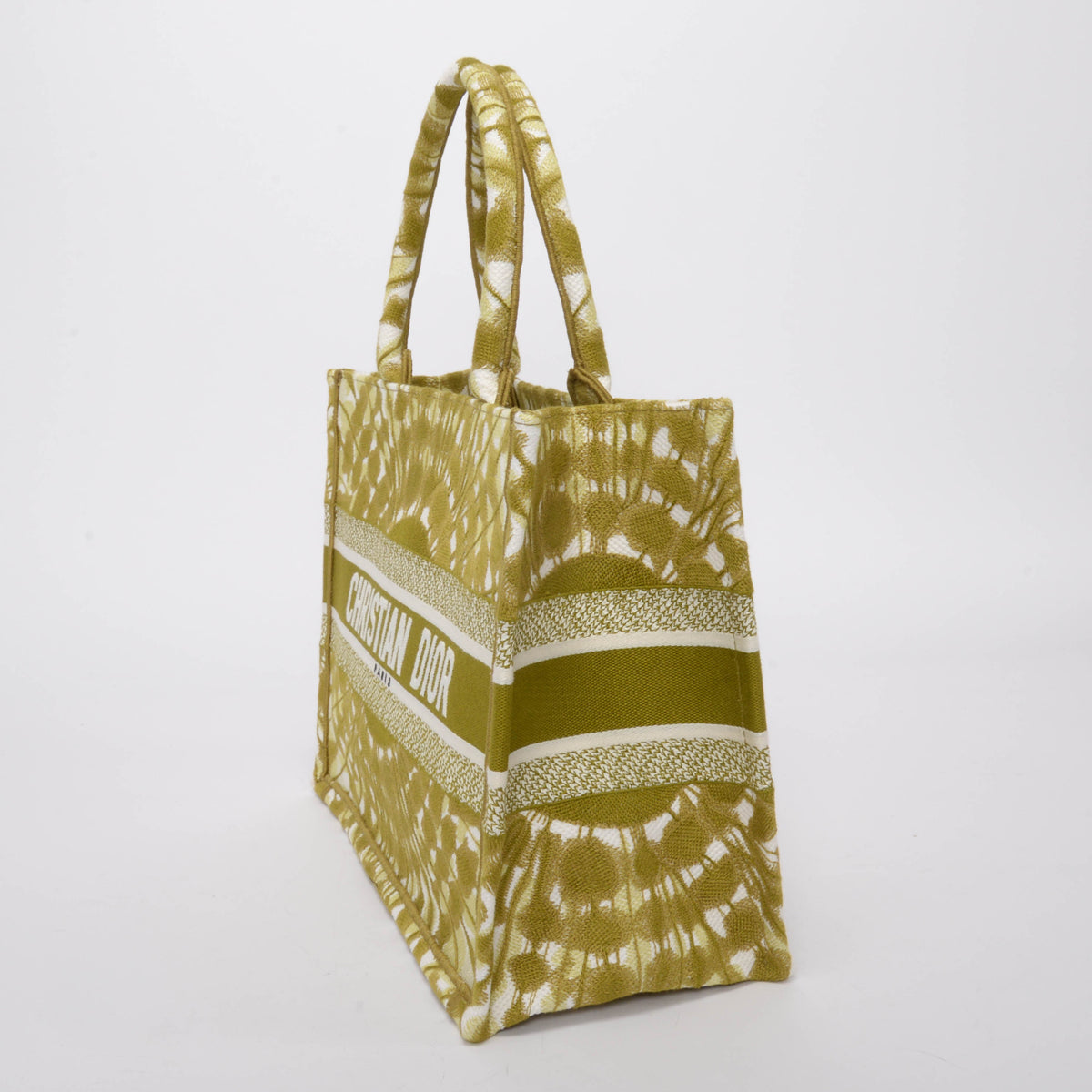Dior Green Tie Dye Canvas Medium Book Tote